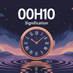 00h10 signification horloge fond mystère illustration moderne
