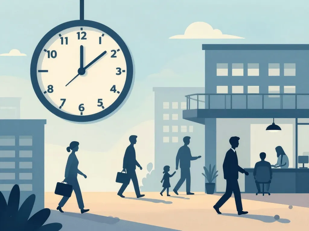 Scène illustrant 08h00 signification, routines et organisation matinale