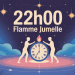22h00 signification flamme jumelle illustration énergie