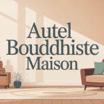 autel bouddhiste maison dans une ambiance paisible