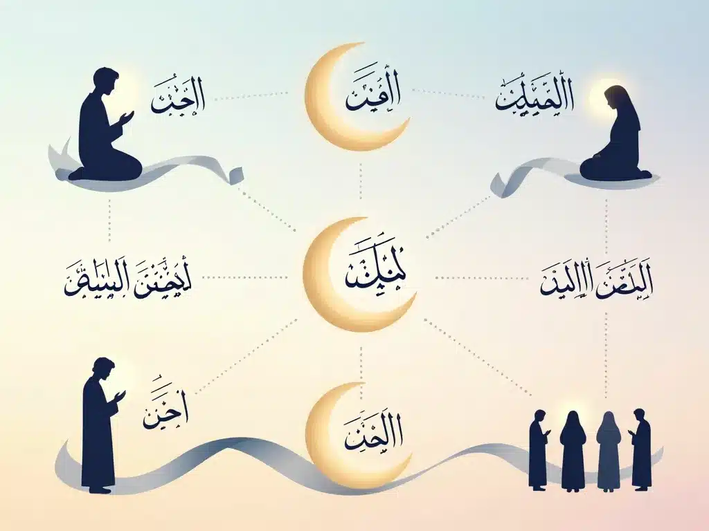 schéma formules qu'allah accepte ta prière en arabe