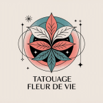 Illustration vectorielle tatouage fleur de vie spirituel et géométrique