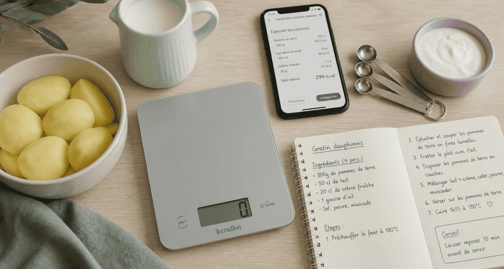 calculer les calories d une recette avec balance cuisine