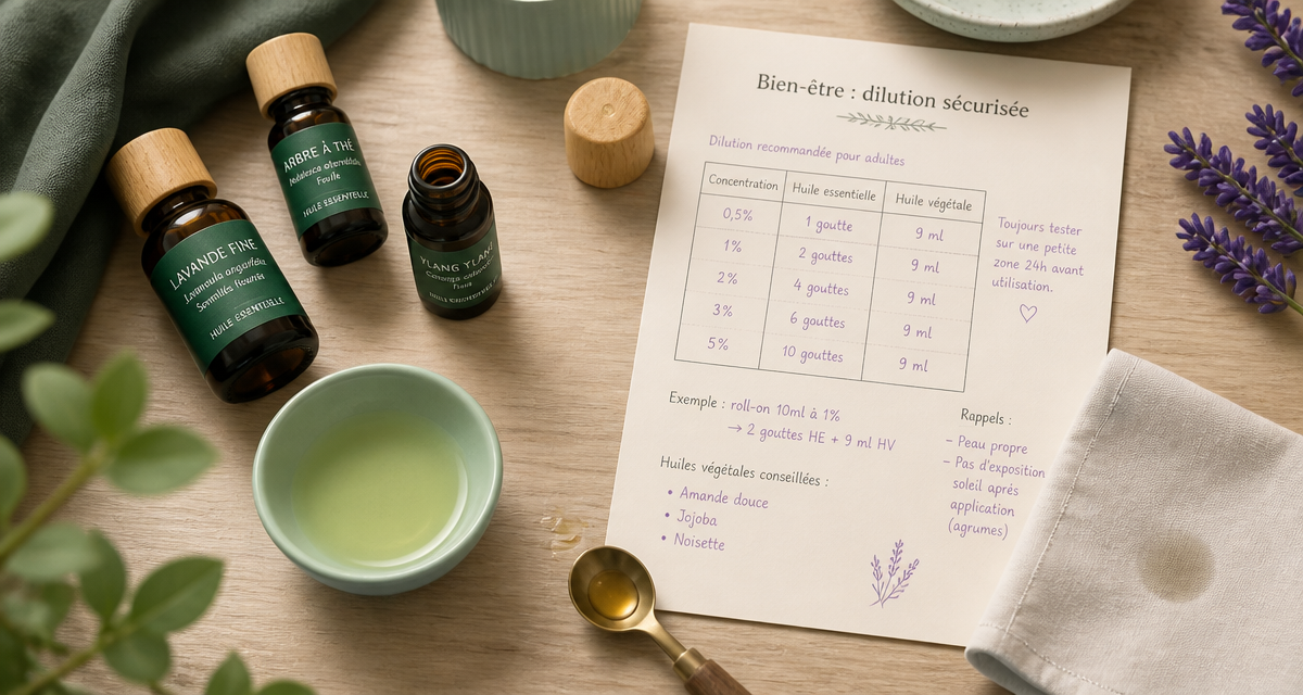 comment utiliser une huile essentielle flacons test cutané