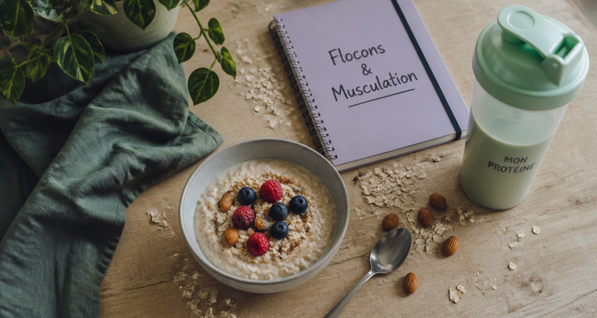 flocons d'avoine musculation bol porridge fruits