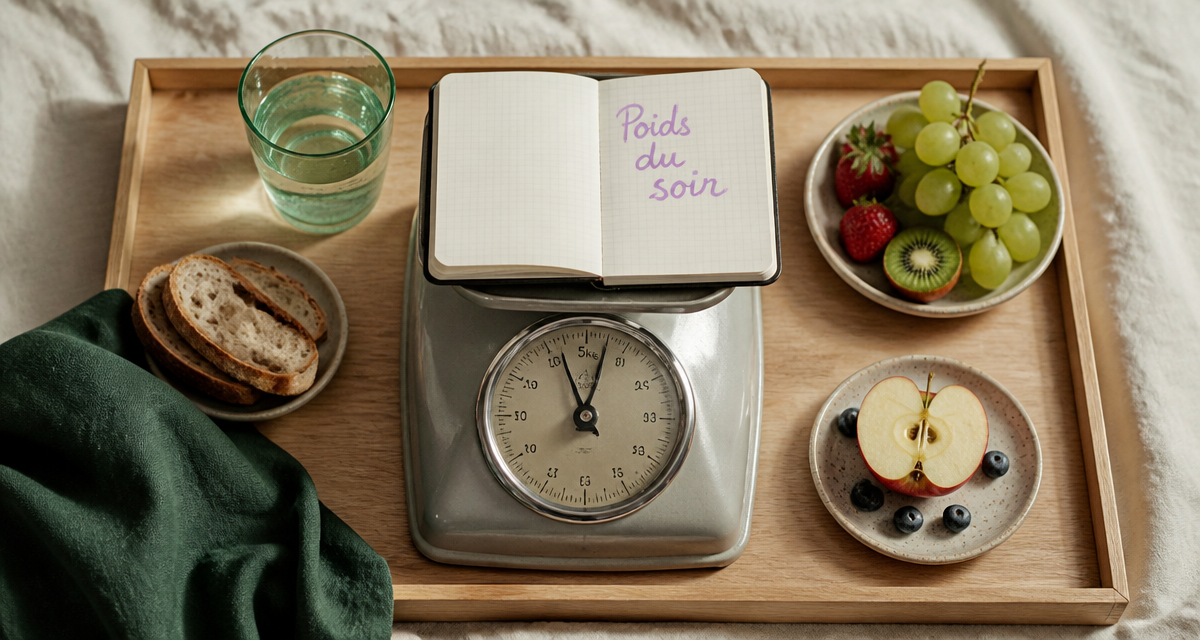 si on se peser le soir combien enlever balance rétro plateau