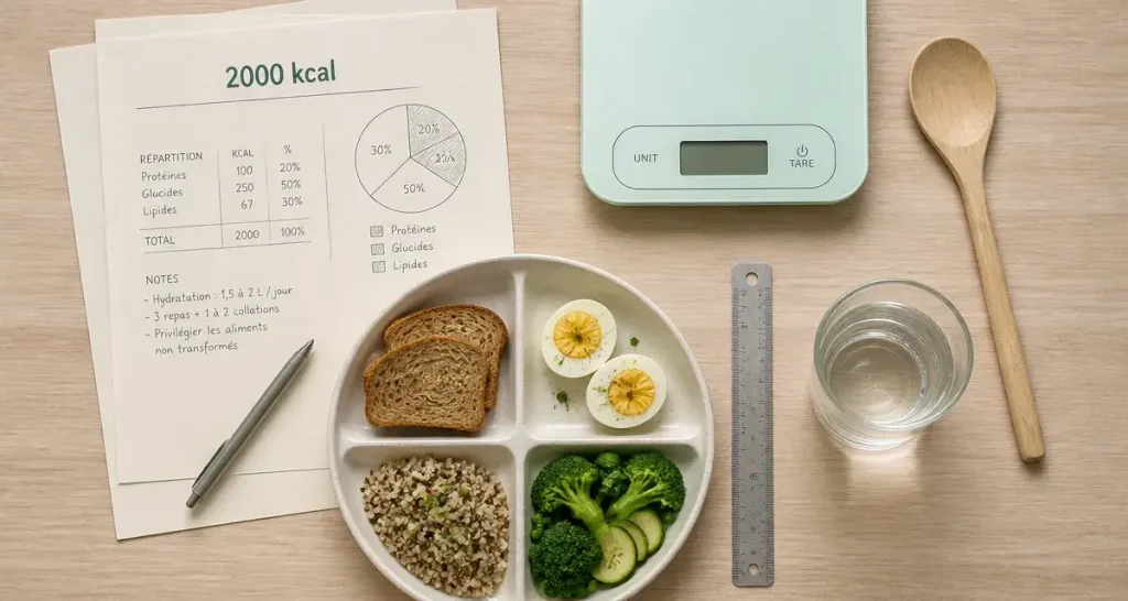 2000 calories par jour : menu type et clés d’adaptation