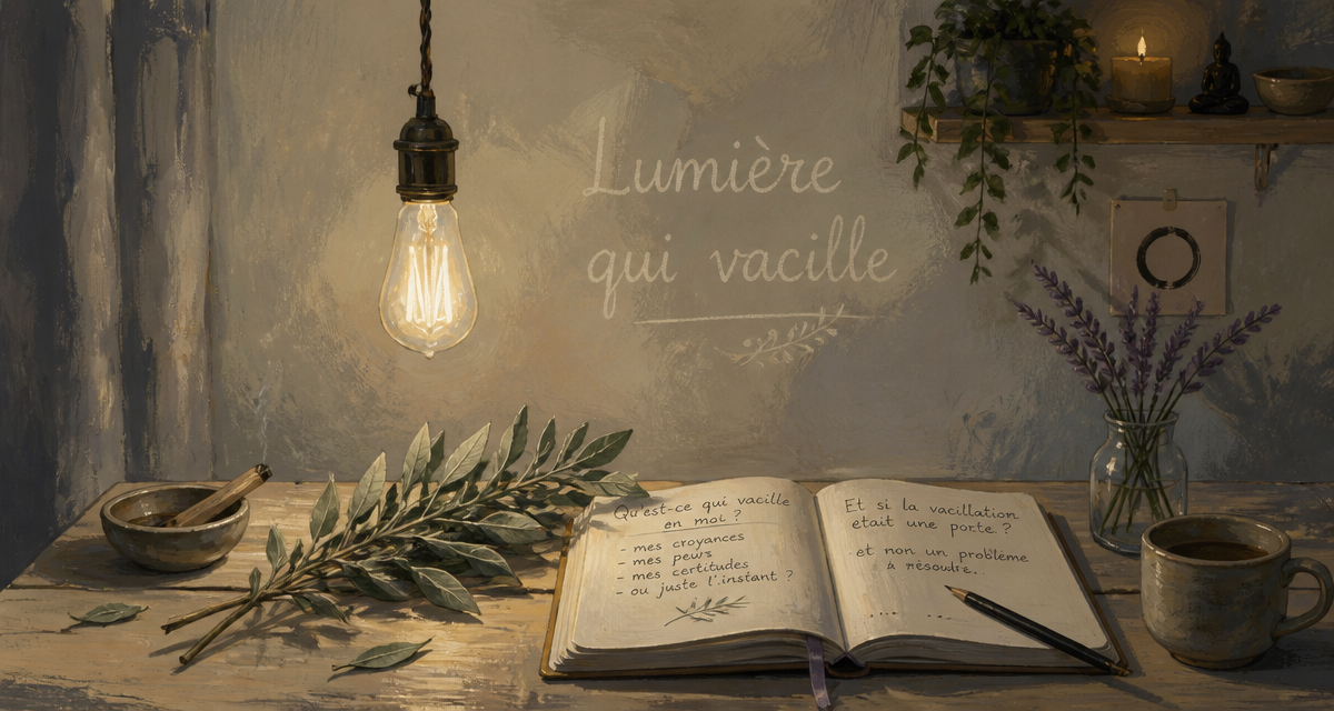 lumière qui clignote toute seule signification spirituelle, ampoule vacillante, ambiance zen
