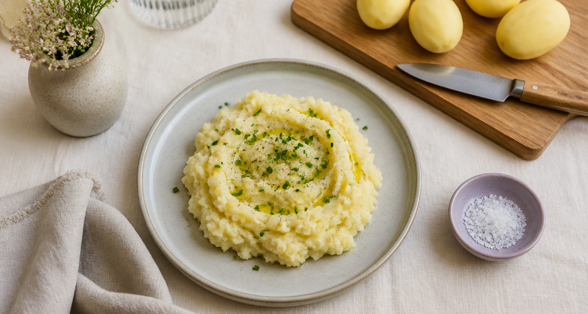 pomme de terre et intestin irritable, écrasé vapeur assiette
