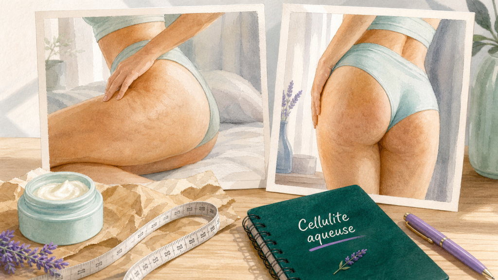 Cellulite aqueuse avant apres : jambes et peau, drainage et mouvement