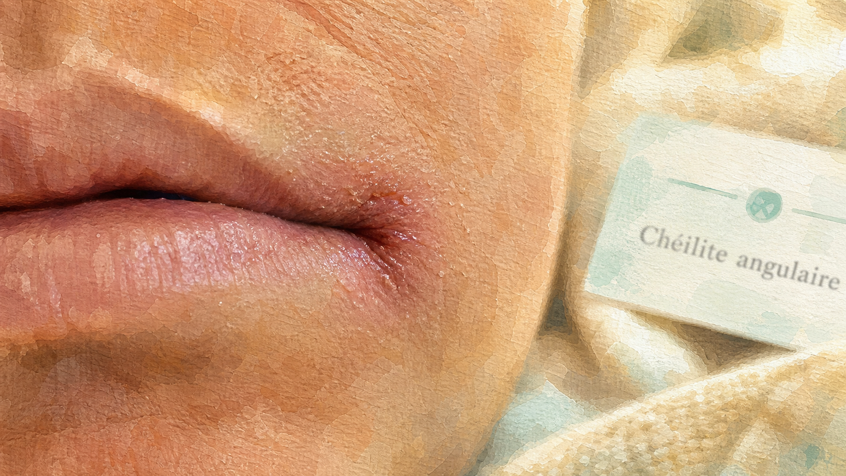 Commissure des levres fendues, perlèche ou mycose : coin de bouche gercé
