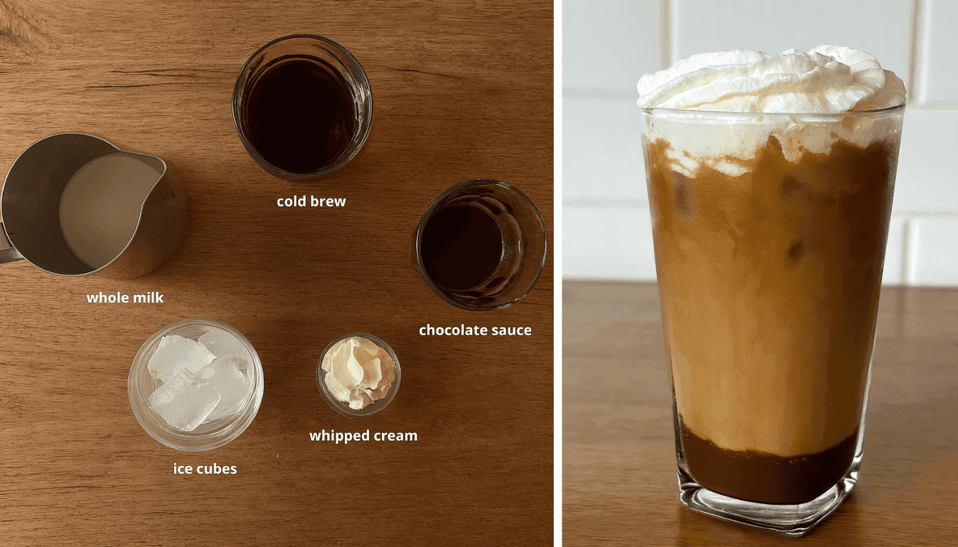Easy Cold Brew Iced Mocha with Rich Homemade Chocolate Sauce - Bean Ground