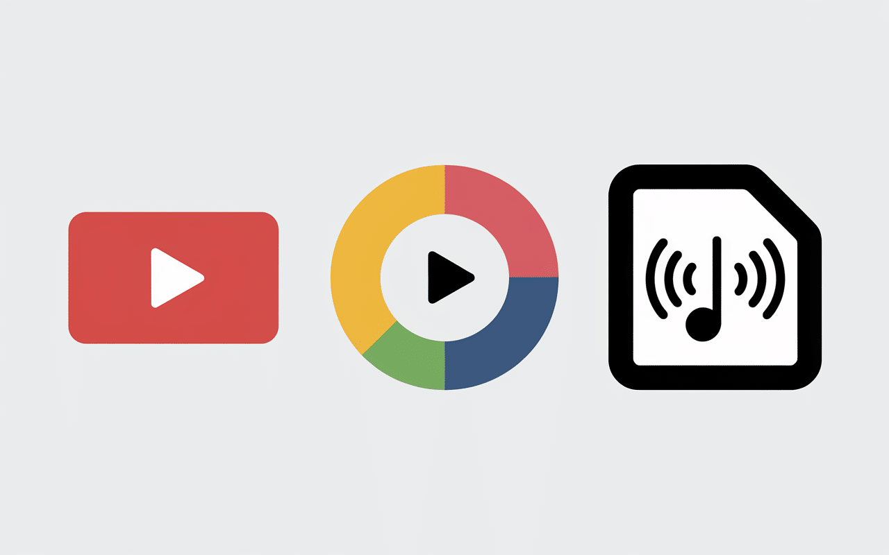 Schéma convertisseur YouTube MP3 flèche transformation