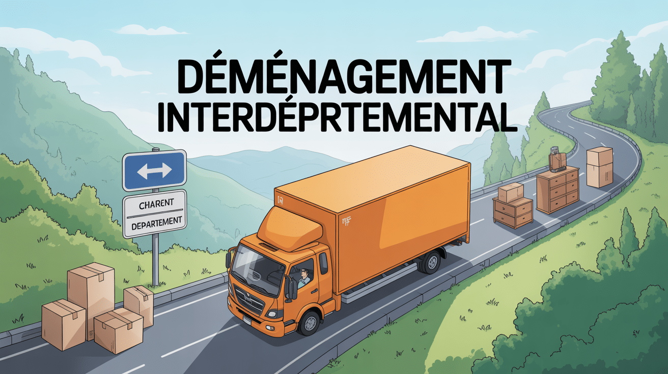 Je déménage dans un autre département camion route cartons