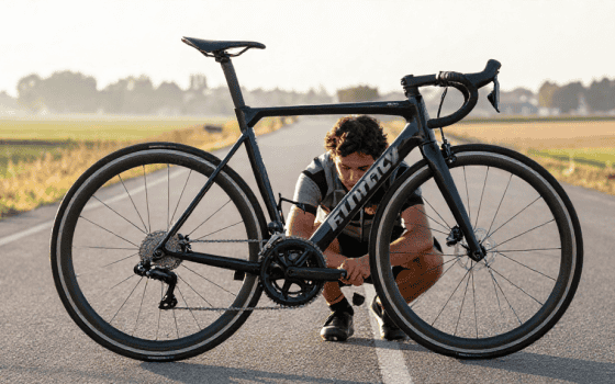 Bici da corsa usate controllata in officina prima dell’acquisto