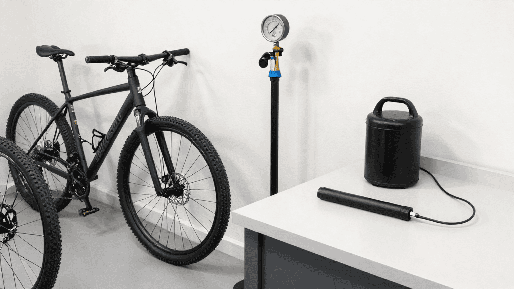 Pompa per bici con manometro per gonfiaggio di pneumatici da strada e MTB