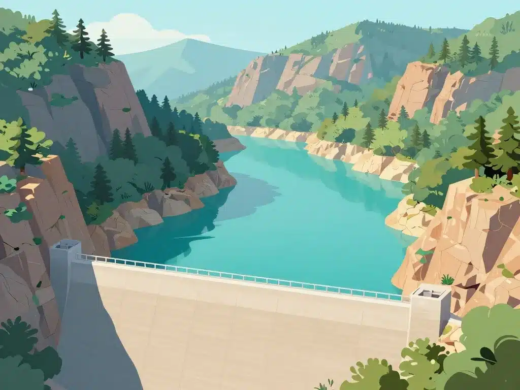 barrage de castillon et lac turquoise dans le verdon