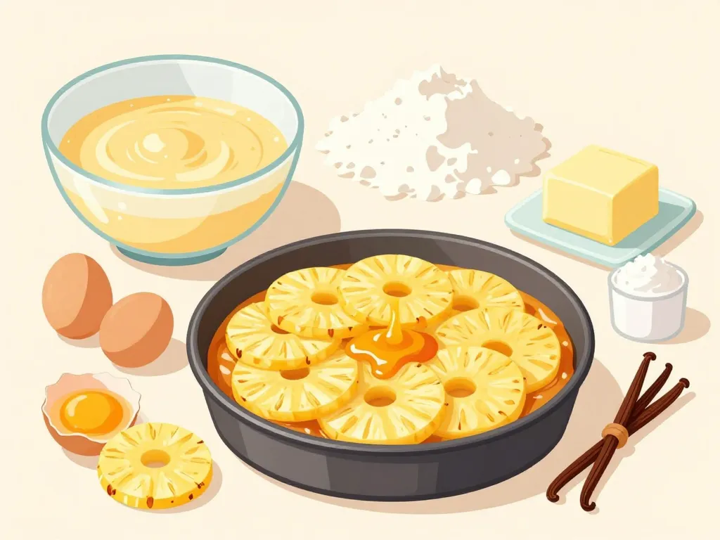 étapes et ingrédients gateau ananas maison