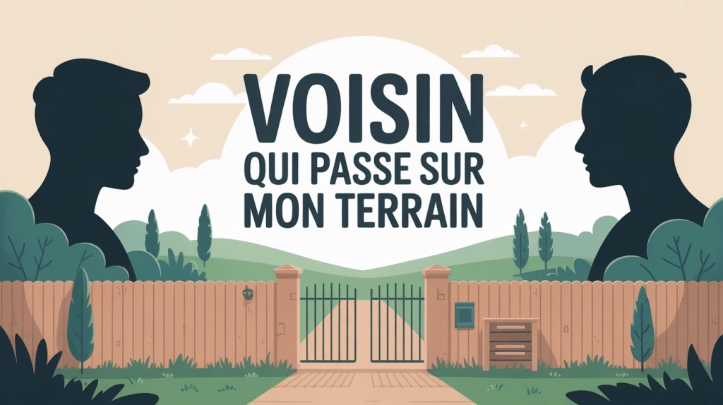 Mon voisin passe sur mon terrain sans autorisation, illustration du conflit de propriété privée