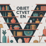 composition illustrée objet en v déco mode et bricolage