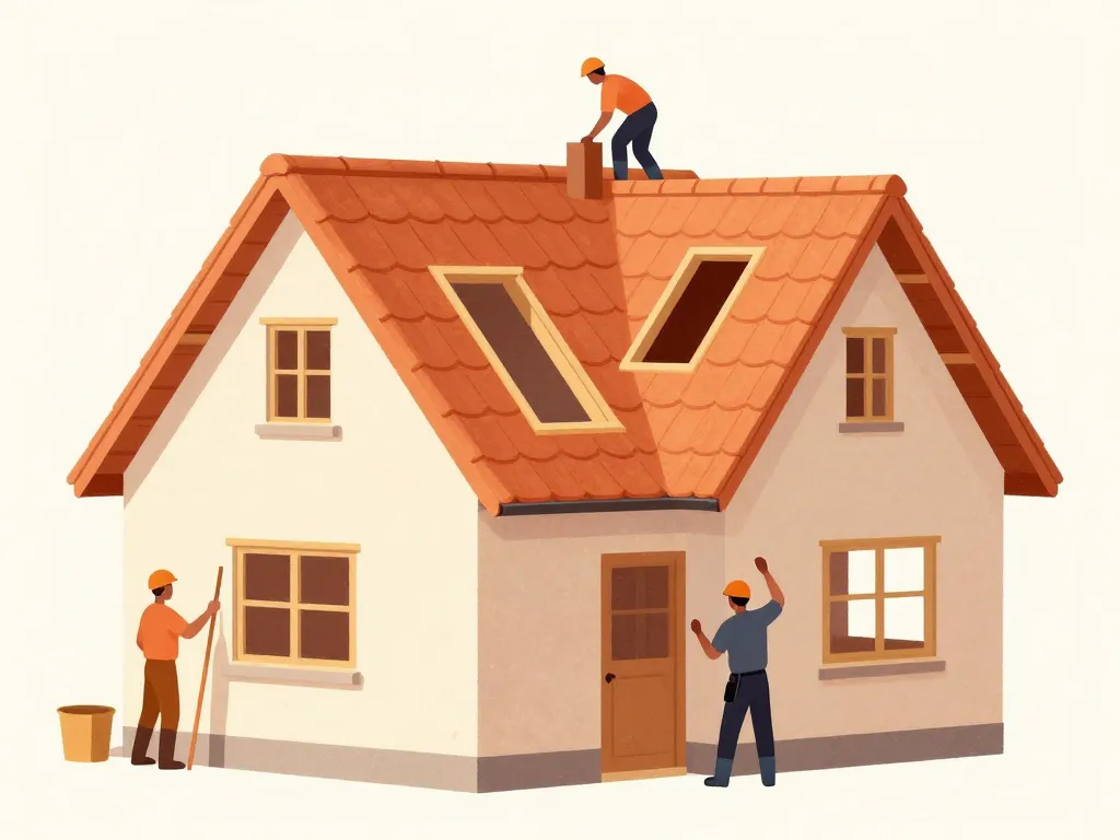 illustration prix modification charpente combles surélévation ouvertures