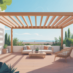 Visuel toiture pergola bioclimatique terrasse moderne
