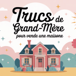 Illustration truc de grand-mère pour vendre une maison ambiance accueillante