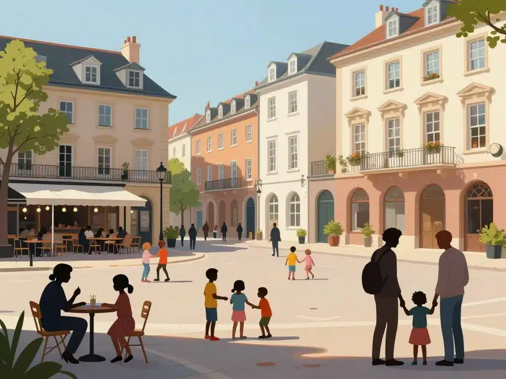 Scène de vie dans le quartier cinq avenues Marseille