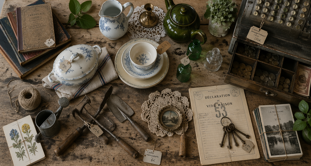 vide maison 53 table brocante