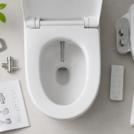 bidet toilet bidet accessoires sur plan de toilette moderne