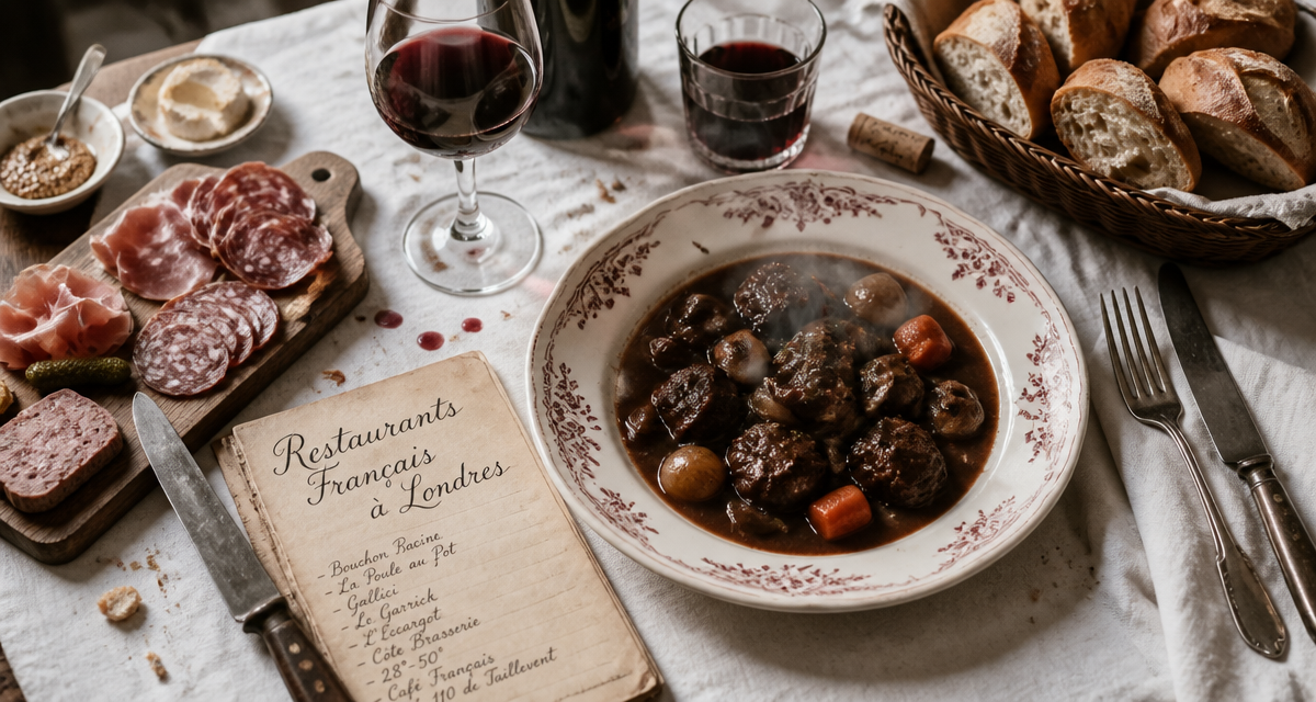 londres restaurant francais table boeuf bourguignon