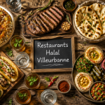 restaurant halal villeurbanne table plats variés