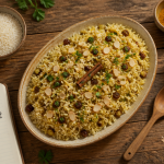 Riz en accompagnement recettes, plat pilaf amandes raisins secs