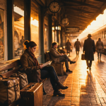 weekend en europe quai de gare vintage