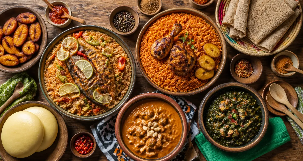 met africain varié sur table