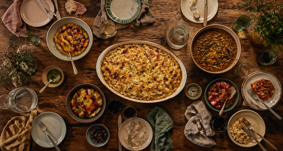 recette 10 personnes grande table plats partagés