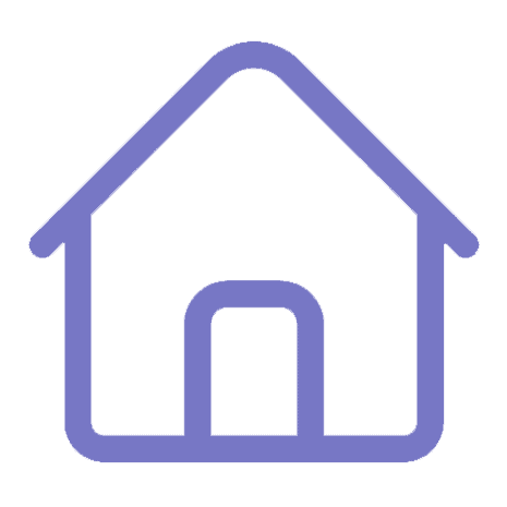 Simple house icon representing home or real estate.