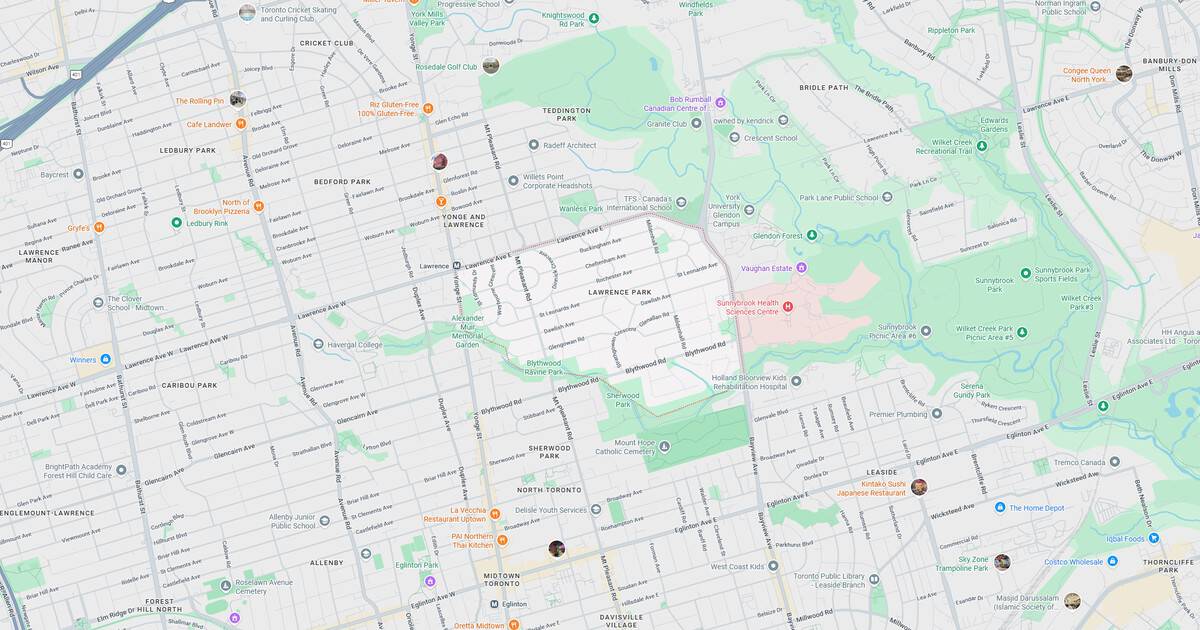 City transit map with metro stations and green spaces.