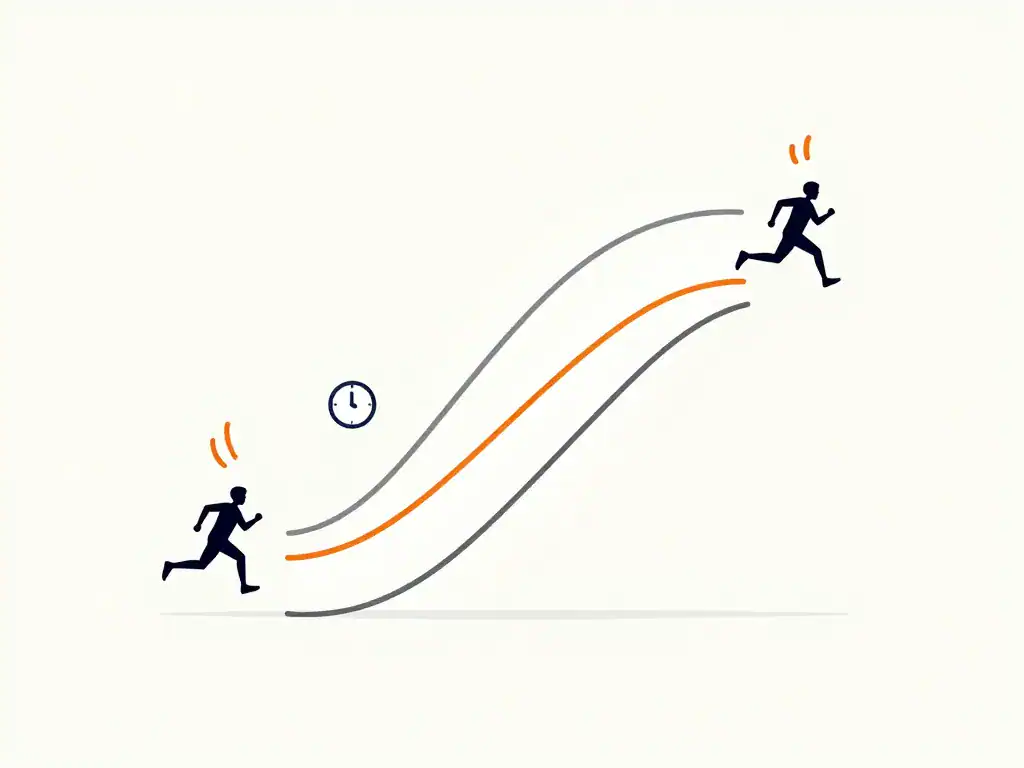 allure vitesse diagramme concept, pace et speed, course à pied
