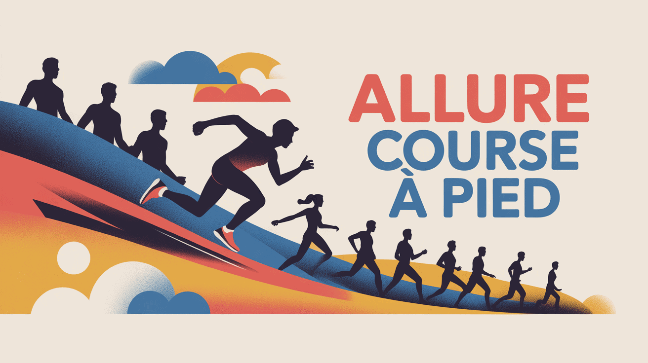 allure vitesse, course à pied, coureur stylisé, gestion du rythme