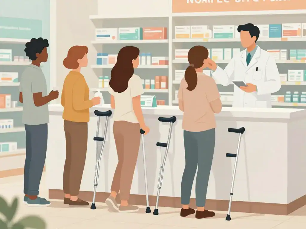bequille pharmacie sélection produits clients