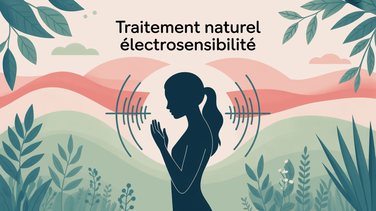 électrosensibilité traitement naturel image vectorielle plantes
