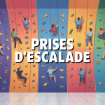 escalade pris sur mur d'escalade en salle et maison