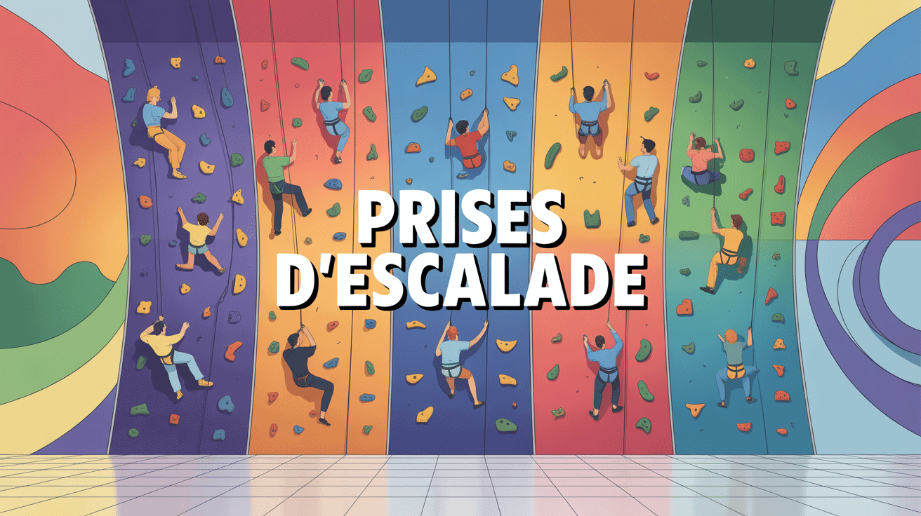 escalade pris sur mur d'escalade en salle et maison