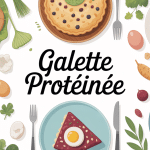 galette proteine sur table avec ingrédients naturels
