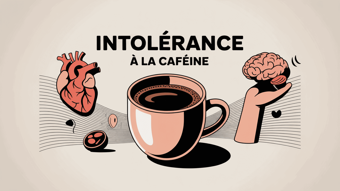 intolerance a la cafeine symptomes illustration vectorielle tasse de cafe