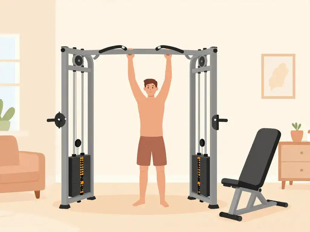 machine pour le dos maison compacte illustration