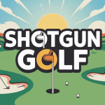 illustration shotgun in golf joueurs parcours collectif