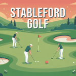 illustration stableford golf sur parcours stylisé
