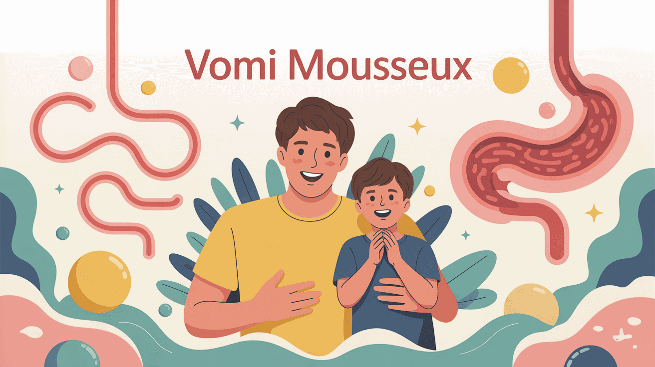 vomi de la mousse adulte enfant digestion